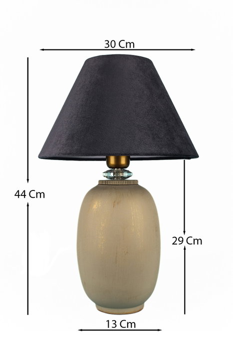 Opviq Lámpara de Mesa BK024 Gris de Cerámica Opviq Lámpara de Mesa BK024 Gris de Cerámica